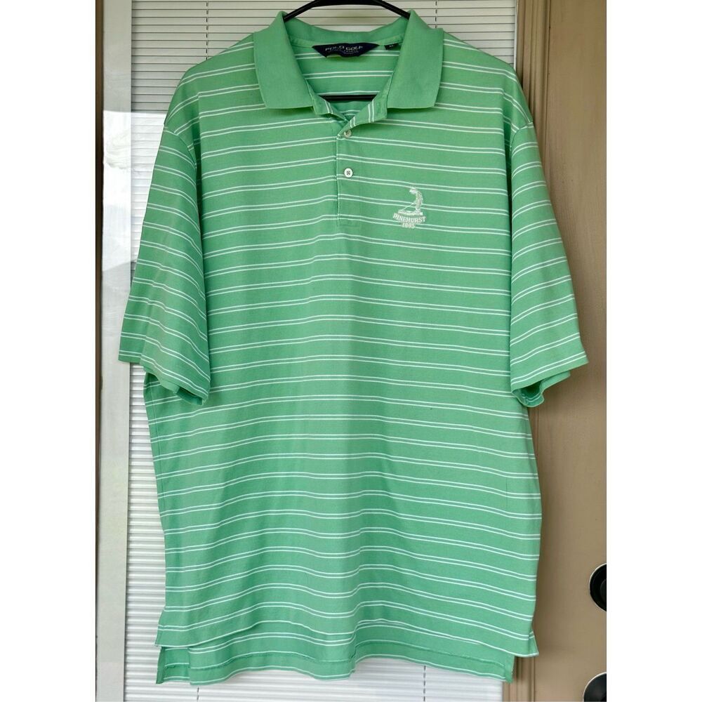 Nike Golf size XL striped polo - Pinehurst green/ white